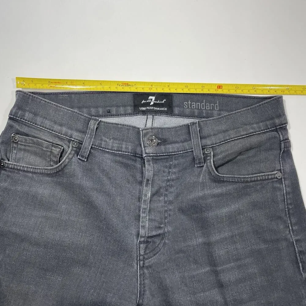 7 for All Mankind Jeans Mens 31x30 Gray Standard Straight Luxe Performance Denim